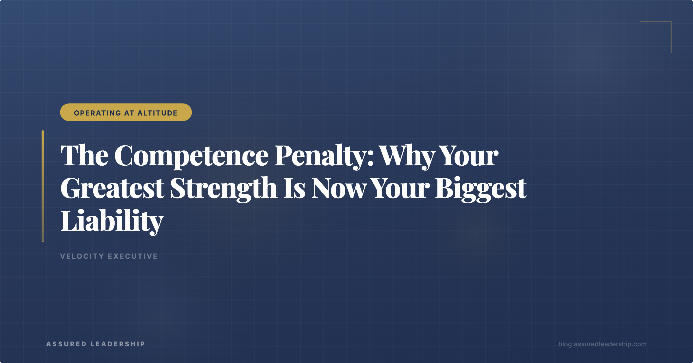 The Competence Penalty — Operating at Altitude — Velocity Executive